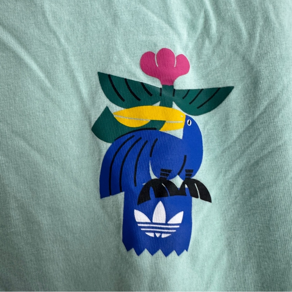 Adidas Vintage Floral Toucan Skate Shirt Size Small - Picture 4 of 7